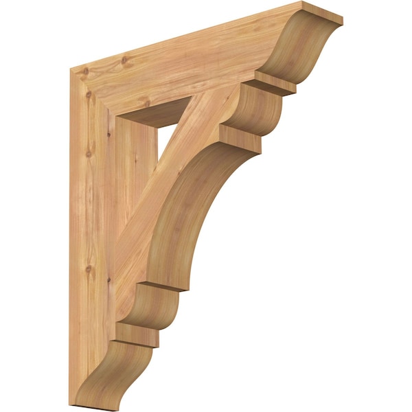 Ekena Millwork Olympic Traditional Smooth Bracket, Western Red Cedar, 5 1/2"W x 26"D x 30"H BKT06X26X30OLY01SWR - main